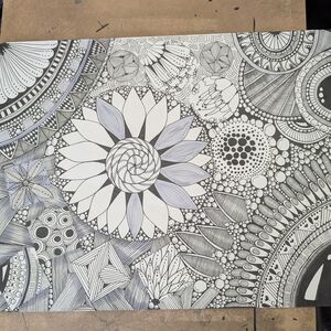 Intricate Black and White Mandala Art Print